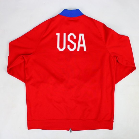 Nike USA Soccer USMNT World Cup Fleece Sweatshirt Zip Up Red Mens Large - Picture 12 of 12